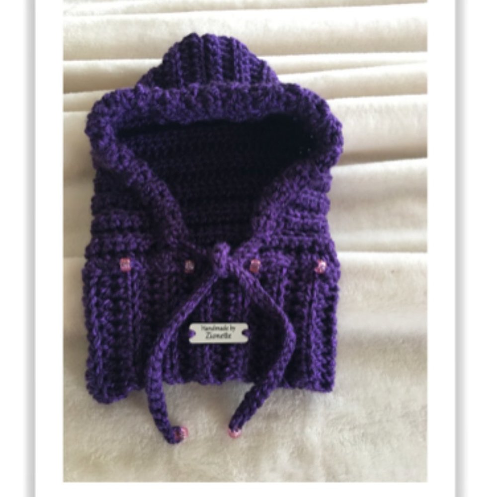 Handmade Kids Beaded "hot pink sparkles" Hot Springs Hoody